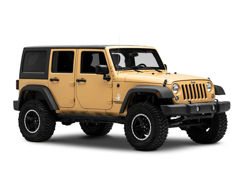 Jeep Licensed by RedRock Jeep Wave Decal; White (87-18 Jeep Wrangler YJ, TJ & JK)