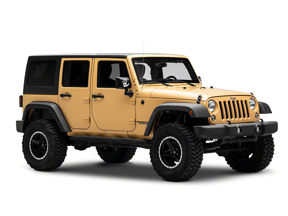 Jeep Licensed by RedRock Jeep Wave Decal; White (87-18 Jeep Wrangler YJ, TJ & JK)