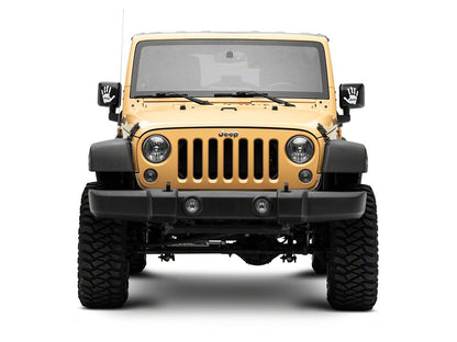 Jeep Licensed by RedRock Jeep Wave Decal; White (87-18 Jeep Wrangler YJ, TJ & JK)