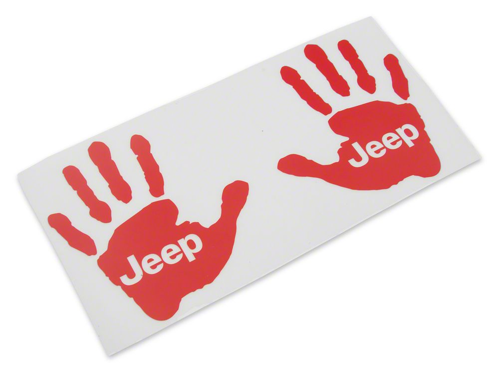 Jeep Licensed by RedRock Jeep Wave Decal; Red (87-18 Jeep Wrangler YJ, TJ & JK)