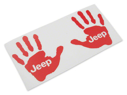 Jeep Licensed by RedRock Jeep Wave Decal; Red (87-18 Jeep Wrangler YJ, TJ & JK)