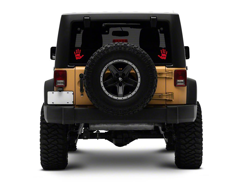 Jeep Licensed by RedRock Jeep Wave Decal; Red (87-18 Jeep Wrangler YJ, TJ & JK)