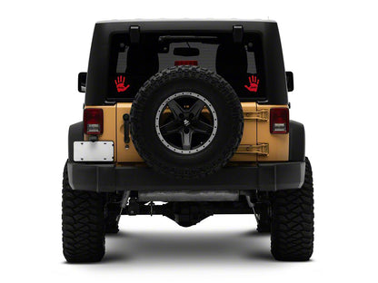 Jeep Licensed by RedRock Jeep Wave Decal; Red (87-18 Jeep Wrangler YJ, TJ & JK)