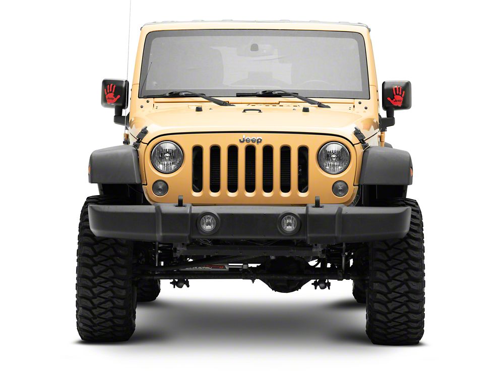 Jeep Licensed by RedRock Jeep Wave Decal; Red (87-18 Jeep Wrangler YJ, TJ & JK)