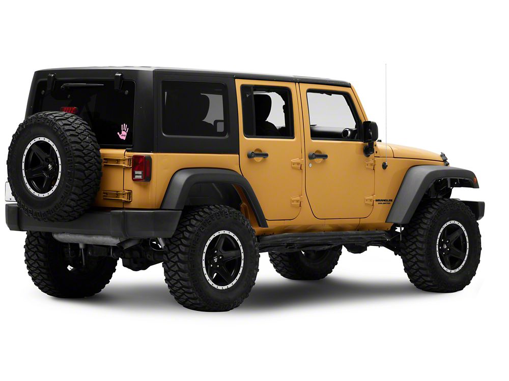 Jeep Licensed by RedRock Jeep Wave Decal; Pink (87-18 Jeep Wrangler YJ, TJ & JK)