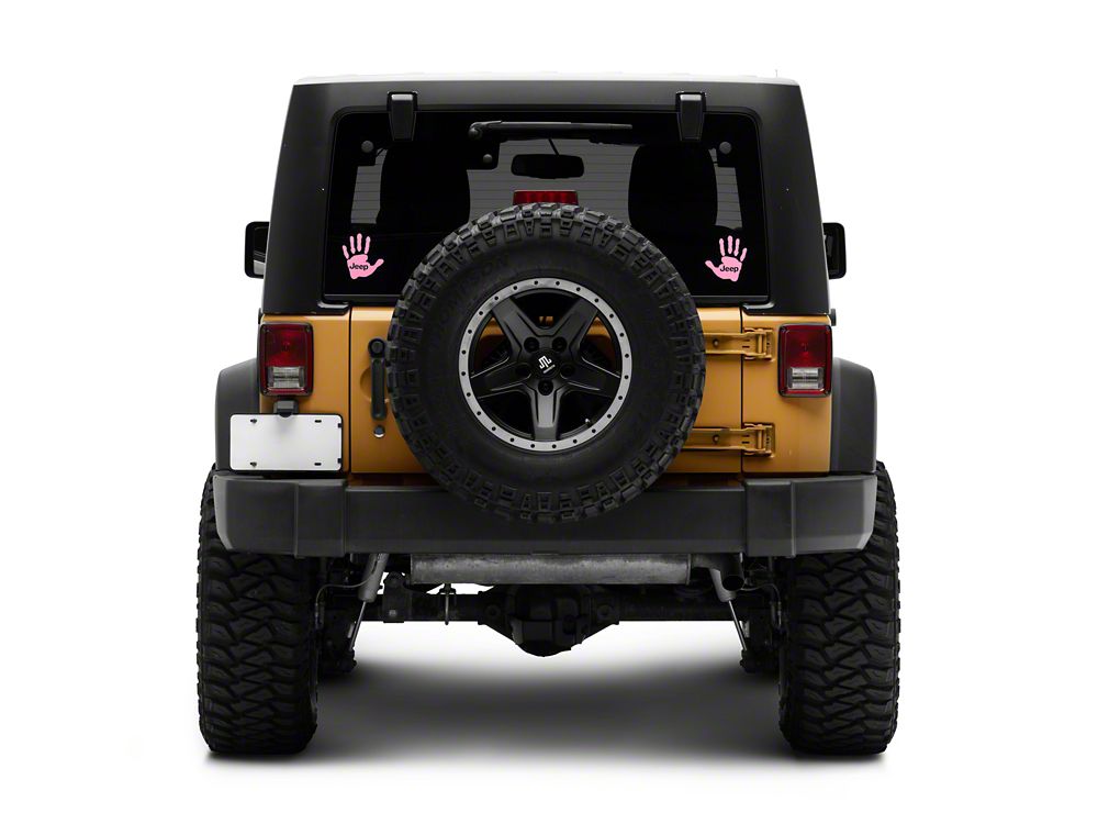Jeep Licensed by RedRock Jeep Wave Decal; Pink (87-18 Jeep Wrangler YJ, TJ & JK)