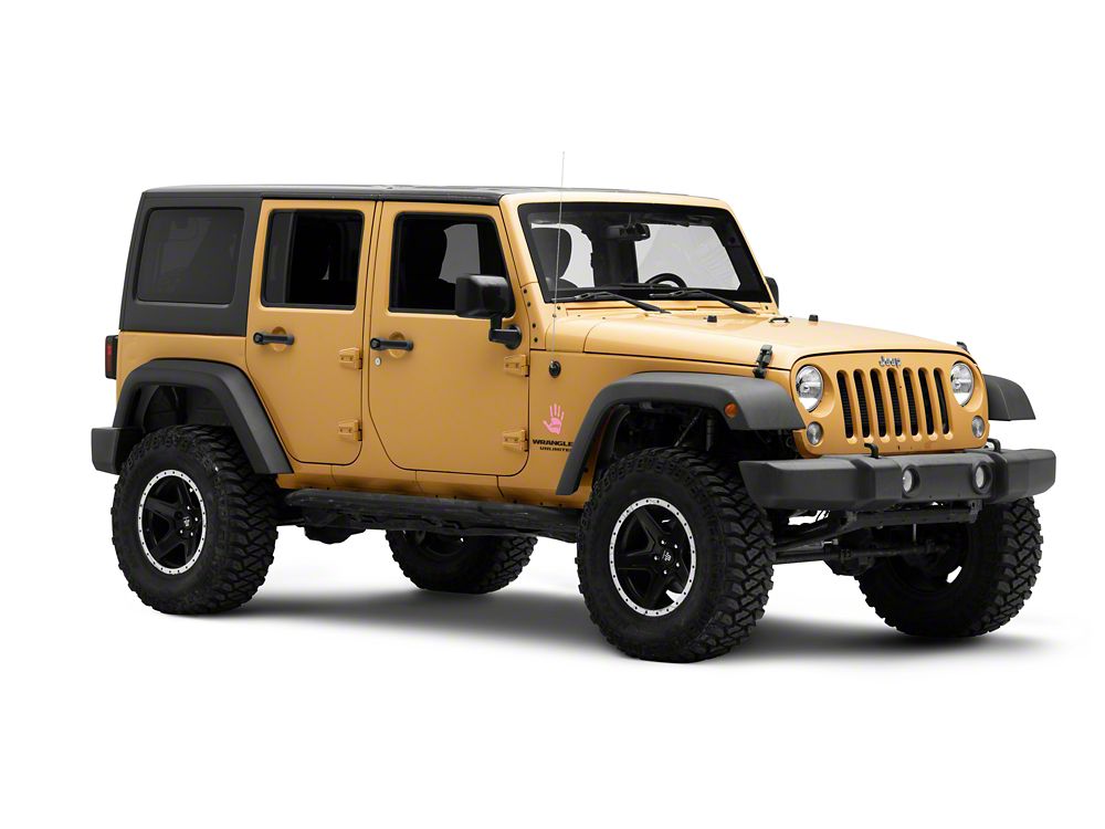 Jeep Licensed by RedRock Jeep Wave Decal; Pink (87-18 Jeep Wrangler YJ, TJ & JK)