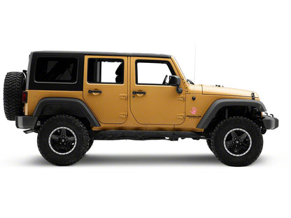 Jeep Licensed by RedRock Jeep Wave Decal; Pink (87-18 Jeep Wrangler YJ, TJ & JK)