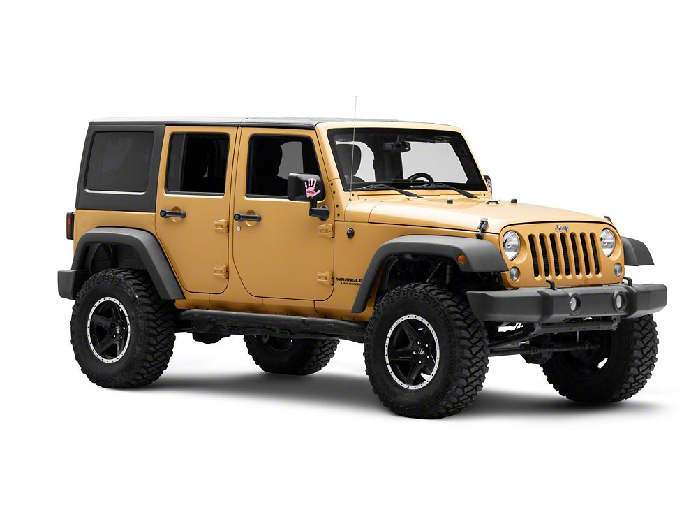Jeep Licensed by RedRock Jeep Wave Decal; Pink (87-18 Jeep Wrangler YJ, TJ & JK)