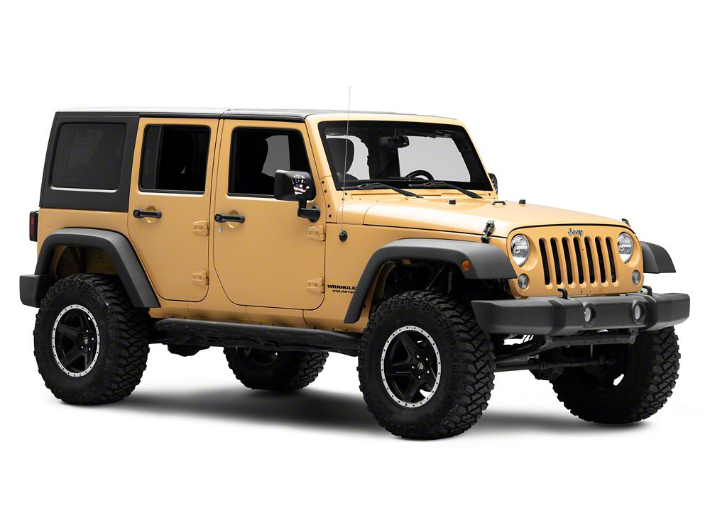 Jeep Licensed by RedRock Jeep Wave Decal; Real Flag (87-18 Jeep Wrangler YJ, TJ & JK)