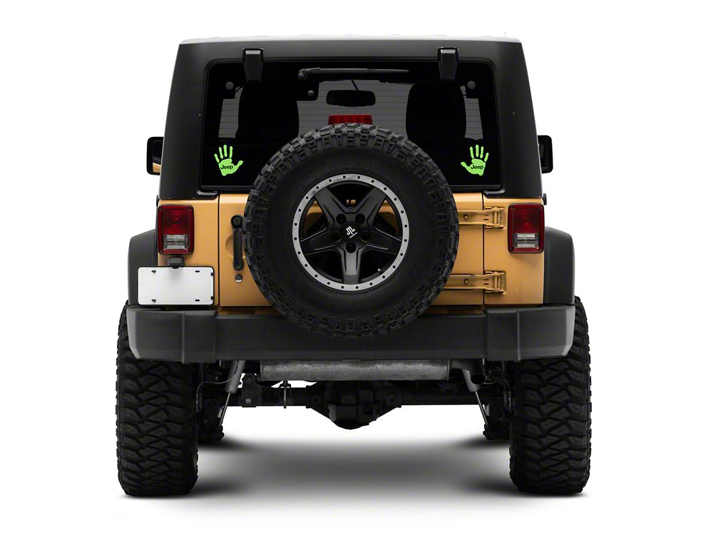 Jeep Licensed by RedRock Jeep Wave Decal; Lime (87-18 Jeep Wrangler YJ, TJ & JK)