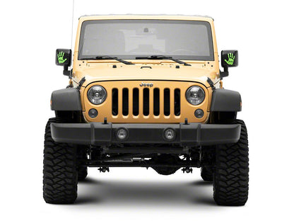 Jeep Licensed by RedRock Jeep Wave Decal; Lime (87-18 Jeep Wrangler YJ, TJ & JK)