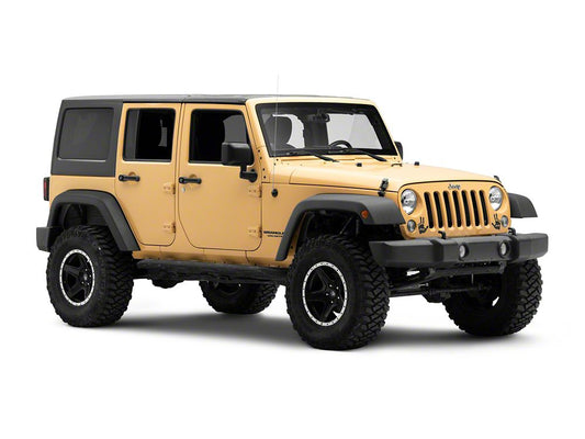 Jeep Licensed by RedRock Jeep Peace Decal; Gloss Black (87-18 Jeep Wrangler YJ, TJ & JK)