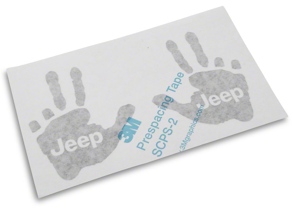 Jeep Licensed by RedRock Jeep Peace Decal; Gloss Black (87-18 Jeep Wrangler YJ, TJ & JK)