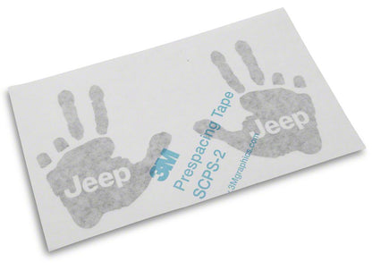 Jeep Licensed by RedRock Jeep Peace Decal; Gloss Black (87-18 Jeep Wrangler YJ, TJ & JK)