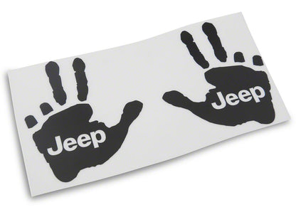 Jeep Licensed by RedRock Jeep Peace Decal; Gloss Black (87-18 Jeep Wrangler YJ, TJ & JK)