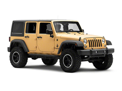 Jeep Licensed by RedRock Jeep Peace Decal; Gloss Black (87-18 Jeep Wrangler YJ, TJ & JK)