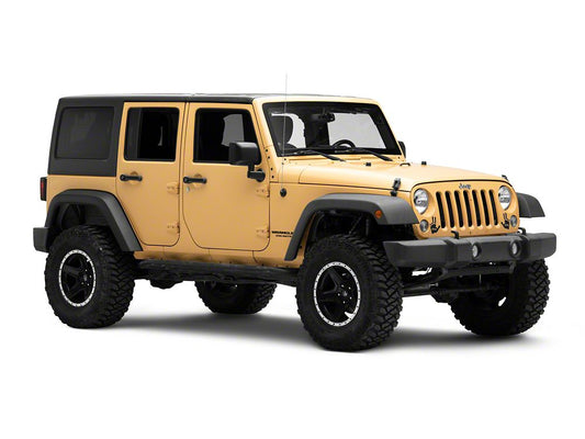 Jeep Licensed by RedRock Jeep Peace Decal; Matte Black (87-18 Jeep Wrangler YJ, TJ & JK)