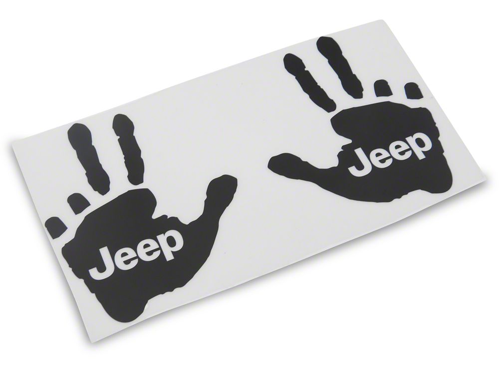 Jeep Licensed by RedRock Jeep Peace Decal; Matte Black (87-18 Jeep Wrangler YJ, TJ & JK)