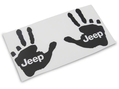 Jeep Licensed by RedRock Jeep Peace Decal; Matte Black (87-18 Jeep Wrangler YJ, TJ & JK)