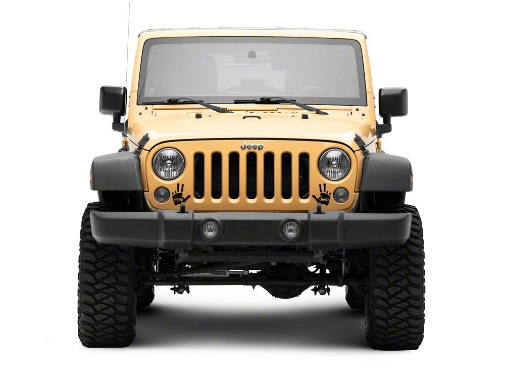 Jeep Licensed by RedRock Jeep Peace Decal; Matte Black (87-18 Jeep Wrangler YJ, TJ & JK)