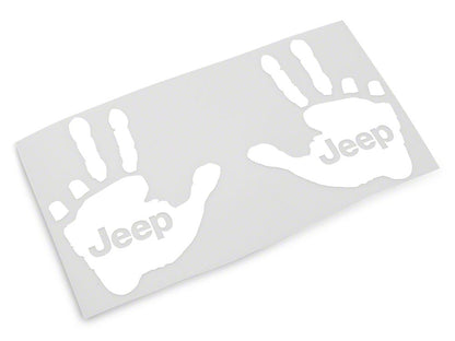 Jeep Licensed by RedRock Jeep Peace Decal; White (87-18 Jeep Wrangler YJ, TJ & JK)