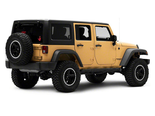 Jeep Licensed by RedRock Jeep Peace Decal; Red (87-18 Jeep Wrangler YJ, TJ & JK)