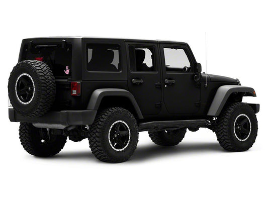 Jeep Licensed by RedRock Jeep Peace Decal; Pink (87-18 Jeep Wrangler YJ, TJ & JK)
