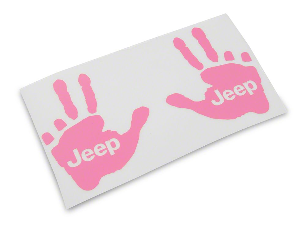 Jeep Licensed by RedRock Jeep Peace Decal; Pink (87-18 Jeep Wrangler YJ, TJ & JK)