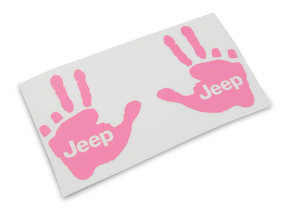 Jeep Licensed by RedRock Jeep Peace Decal; Pink (87-18 Jeep Wrangler YJ, TJ & JK)