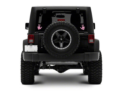 Jeep Licensed by RedRock Jeep Peace Decal; Pink (87-18 Jeep Wrangler YJ, TJ & JK)