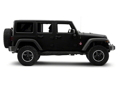 Jeep Licensed by RedRock Jeep Peace Decal; Pink (87-18 Jeep Wrangler YJ, TJ & JK)