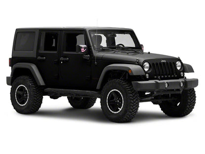 Jeep Licensed by RedRock Jeep Peace Decal; Pink (87-18 Jeep Wrangler YJ, TJ & JK)
