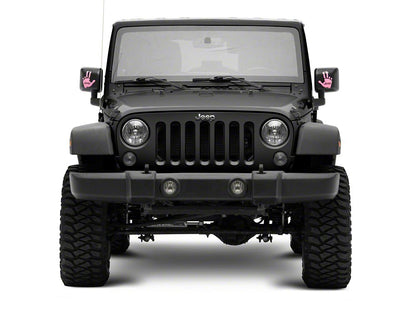 Jeep Licensed by RedRock Jeep Peace Decal; Pink (87-18 Jeep Wrangler YJ, TJ & JK)