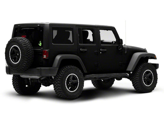 Jeep Licensed by RedRock Jeep Peace Decal; Lime (87-18 Jeep Wrangler YJ, TJ & JK)