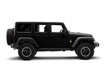 Jeep Licensed by RedRock Jeep Peace Decal; Lime (87-18 Jeep Wrangler YJ, TJ & JK)