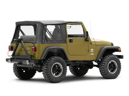 Jeep Licensed by RedRock Classic Rear Bumper with Tire Carrier and Jeep Logo (87-06 Jeep Wrangler YJ & TJ)