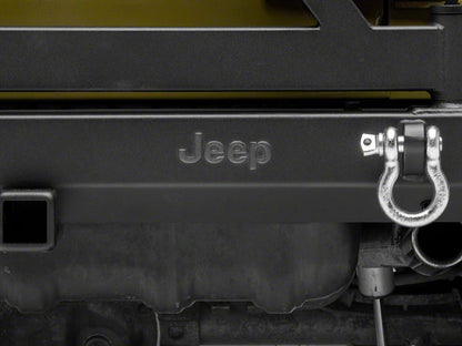 Jeep Licensed by RedRock Classic Rear Bumper with Tire Carrier and Jeep Logo (87-06 Jeep Wrangler YJ & TJ)