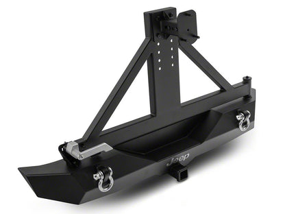 Jeep Licensed by RedRock Trail Force HD Rear Bumper with Tire Carrier and Jeep Logo (07-18 Jeep Wrangler JK)