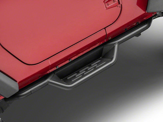 Jeep Licensed by RedRock HD Drop Side Step Bars with Jeep Logo (07-18 Jeep Wrangler JK 2-Door)