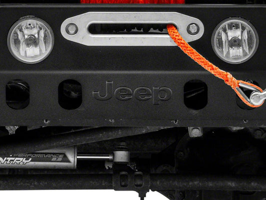 Jeep Licensed by RedRock Crawler Stubby Winch Front Bumper with Jeep Logo (07-18 Jeep Wrangler JK)