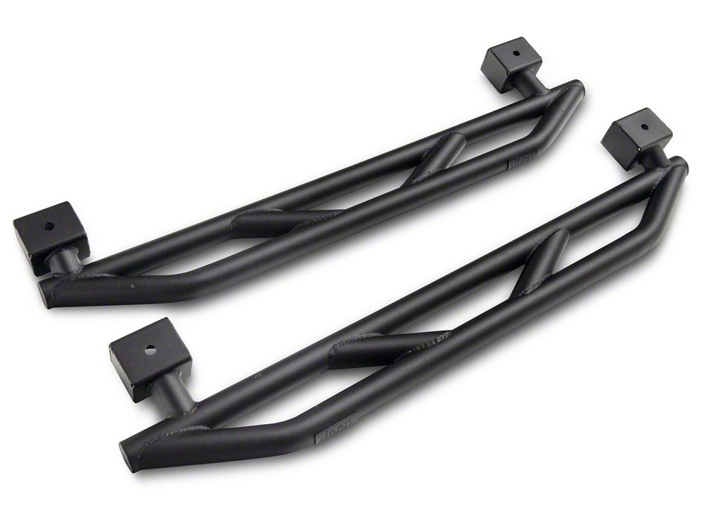 Jeep Licensed by RedRock Rock Sliders with Jeep Logo (07-18 Jeep Wrangler JK 2-Door)