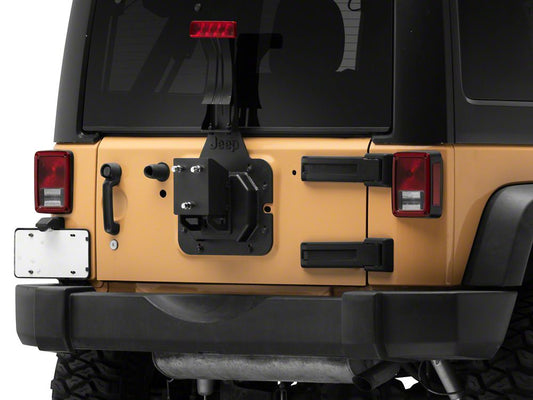 Jeep Licensed by RedRock HD Spare Tire Mount with Jeep Logo (07-18 Jeep Wrangler JK)