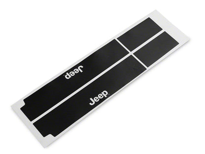 Jeep Licensed by RedRock Carbon Fiber Door Sill Decal; White (07-18 Jeep Wrangler JK)