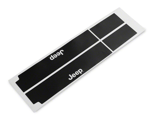 Jeep Licensed by RedRock Carbon Fiber Door Sill Decal; White (07-18 Jeep Wrangler JK)