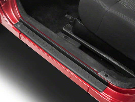 Jeep Licensed by RedRock Door Entry Guards with Jeep Logo (07-18 Jeep Wrangler JK 2-Door)