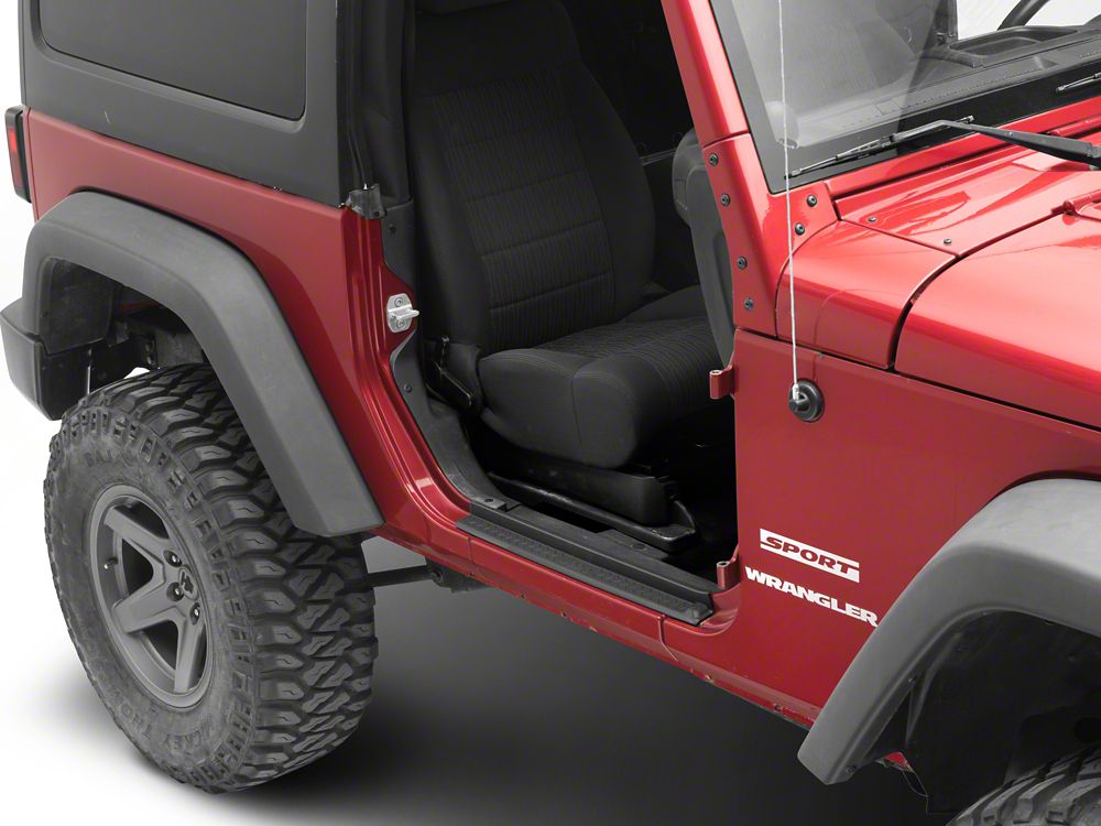 Jeep Licensed by RedRock Door Entry Guards with Jeep Logo (07-18 Jeep Wrangler JK 2-Door)