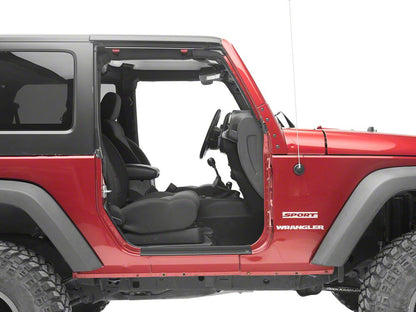 Jeep Licensed by RedRock Door Entry Guards with Jeep Logo (07-18 Jeep Wrangler JK 2-Door)