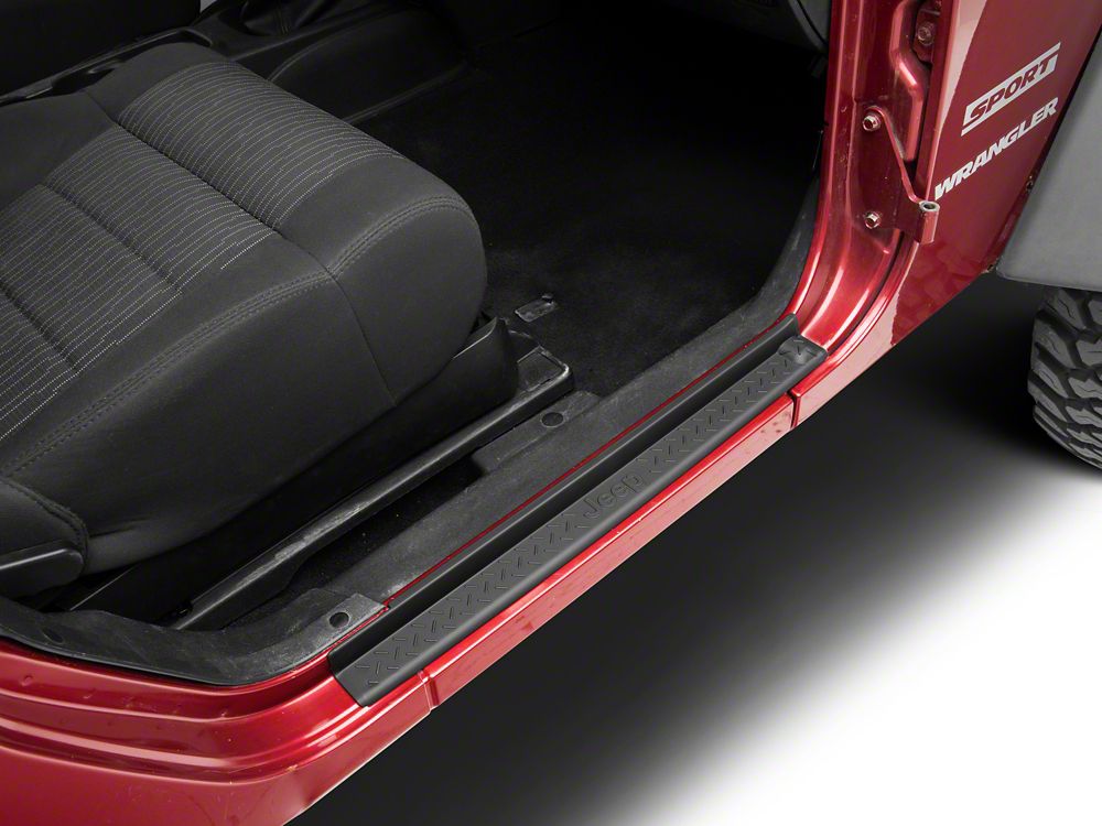 Jeep Licensed by RedRock Door Entry Guards with Jeep Logo (07-18 Jeep Wrangler JK 2-Door)