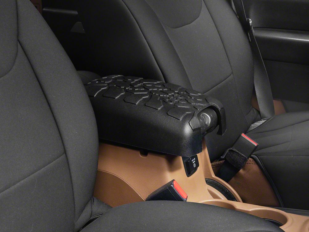 Jeep Licensed by RedRock Treaded Center Console Cover with Jeep Logo (11-18 Jeep Wrangler JK)